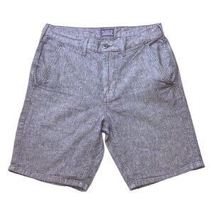 Levi Strauss & Co. Chino Shorts Cotton Linen Chambray Men's Size 30 Gray Color